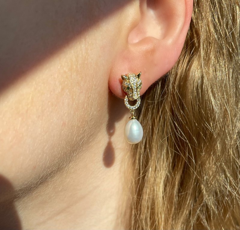Panther Gold Earrings