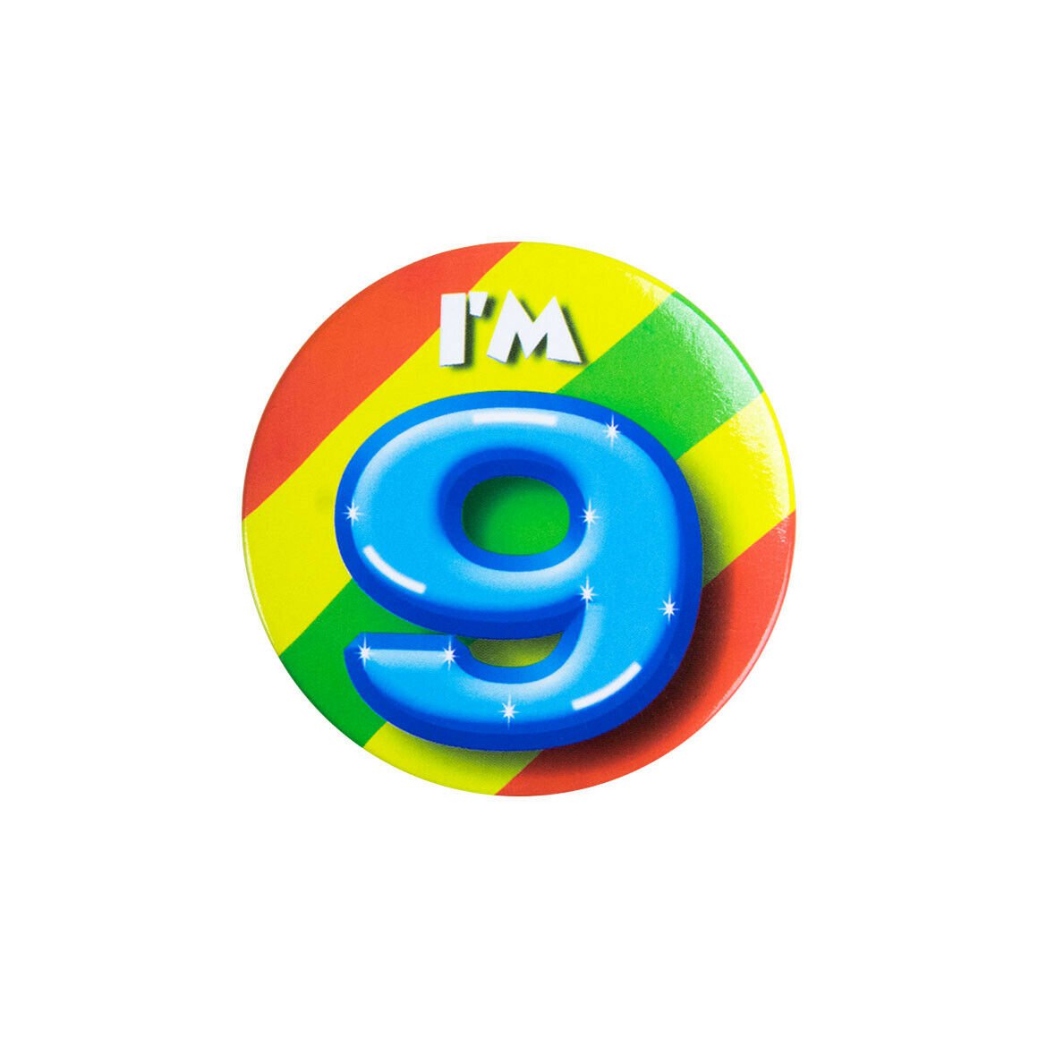Distintivo di compleanno: ho 9 anni