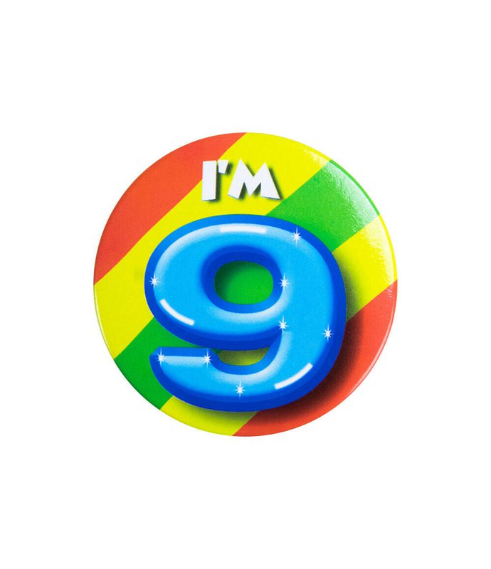 Fødselsdagsmærke - jeg er 9