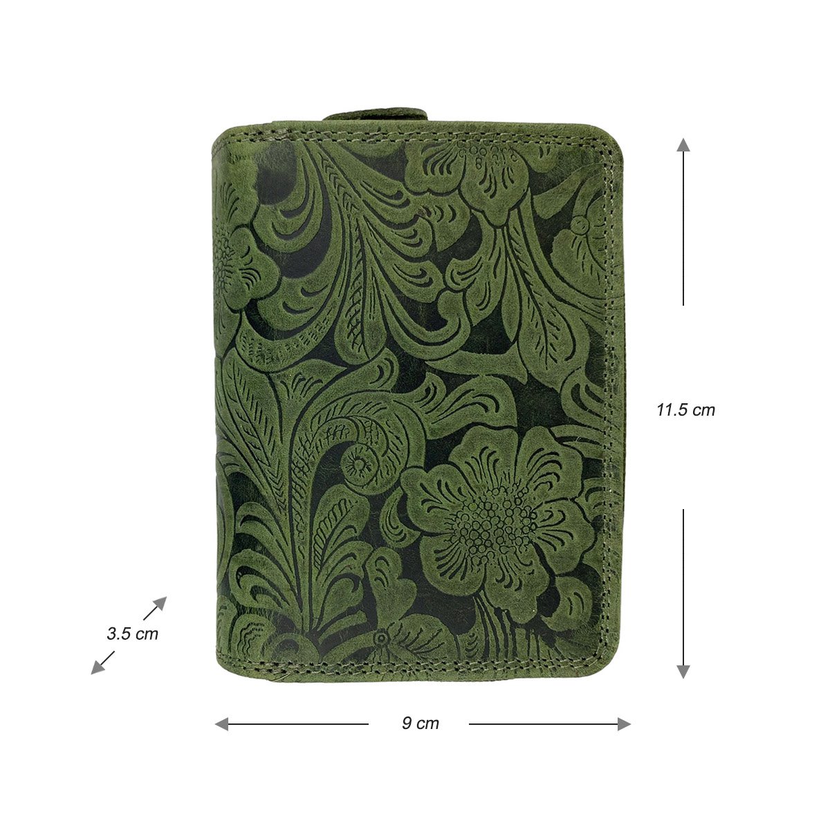 Pung Dame - Buffalo Læder - Læder - RFID - Blomsterprint - I 5 farver