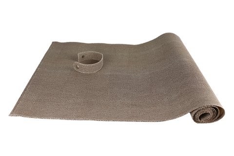 Tafelloper roggenhuid look bruin 150 cm kunstleer