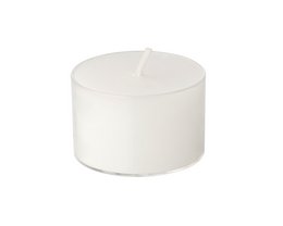 EDZARD 50 stuks WENZEL Nightlights theelichtkaarsen theelichtjes, wit, transparant deksel, brandduur ca. 8 uur