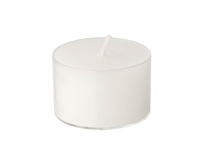 EDZARD 50 stuks WENZEL Nightlights theelichtkaarsen theelichtjes, wit, transparant deksel, brandduur ca. 8 uur