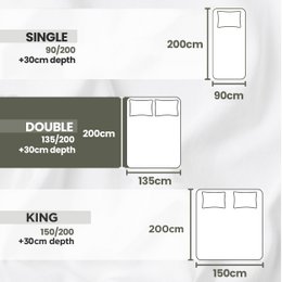 Double Fitted Sheet - 100% Cotton - 135x200cm