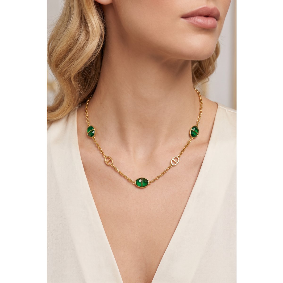 Collier maille marine en acier inoxydable