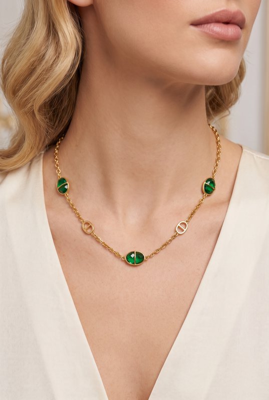 Collier maille marine en acier inoxydable