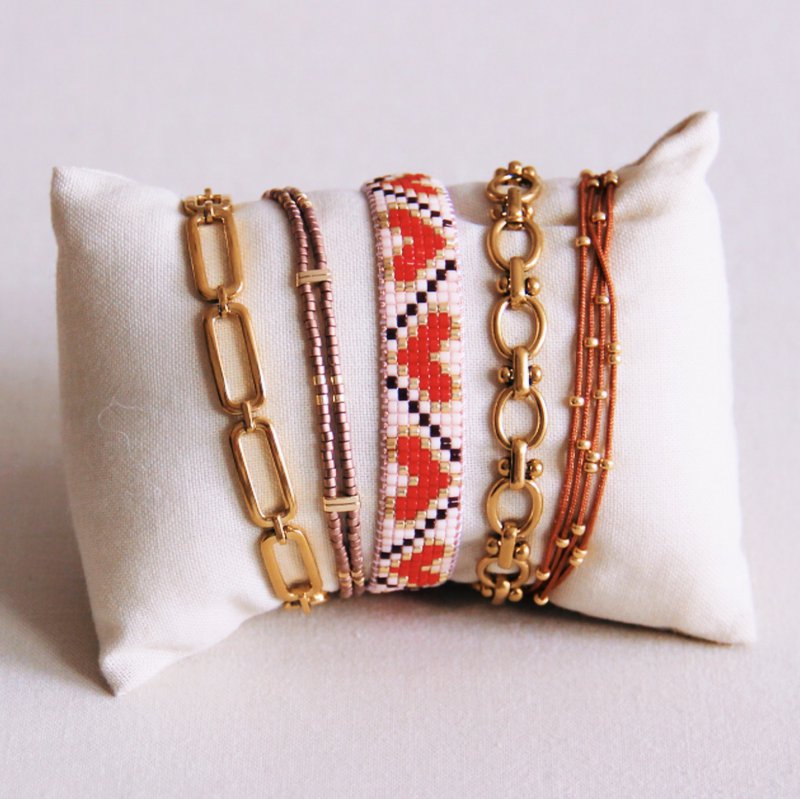 Langwerpige gekoppelde armband