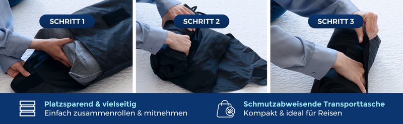GROMOBIL® Reise-Nackenstützkissen TRAVEL – Orthopädisches Kissen: ergonomisch & atmungsaktiv für Hotel, Pension, Ferienwohnung & Camping