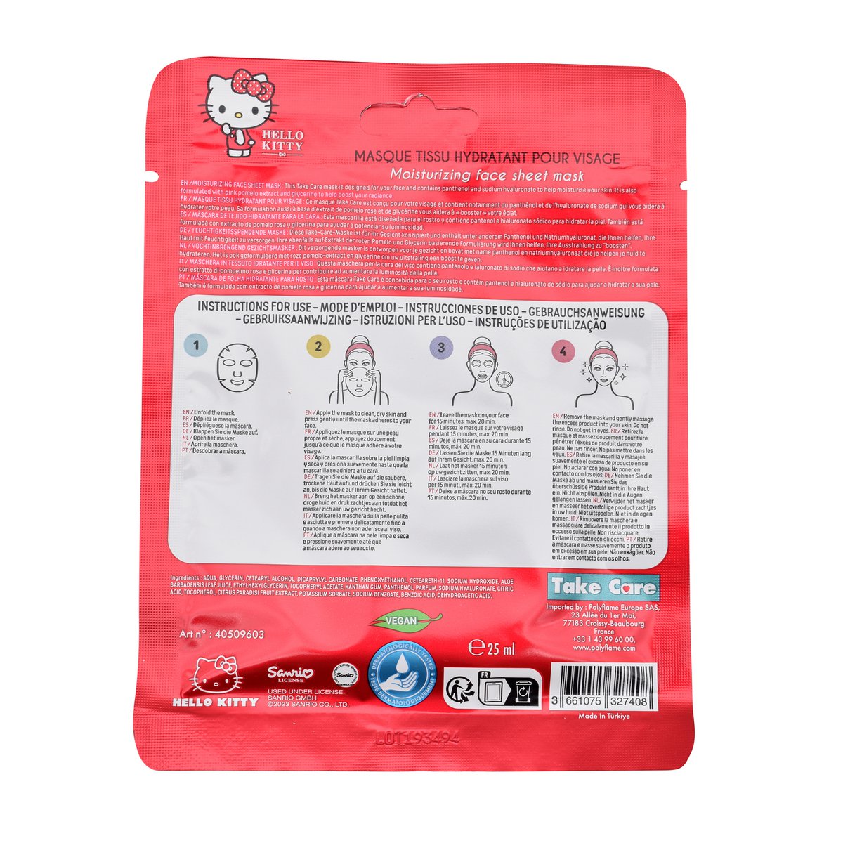 Hydraterend bladmasker - Hello Kitty