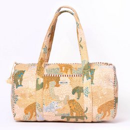 Ręcznie robiona bawełniana torba „Lucky Leo” Beige