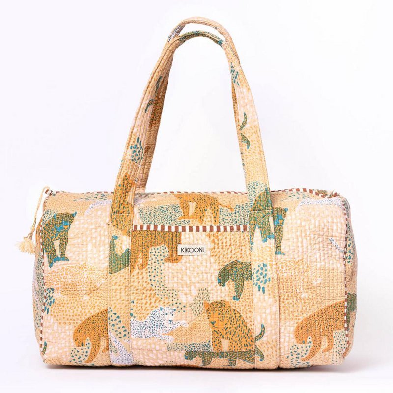 Bolsa de algodón hecha a mano "Lucky Leo" beige