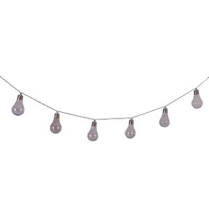 LED/Solar Lichterkette "Glühbirne" , für Außen, Lichterkette aus Kunststoff, klar/transparent, mit integrierter LED