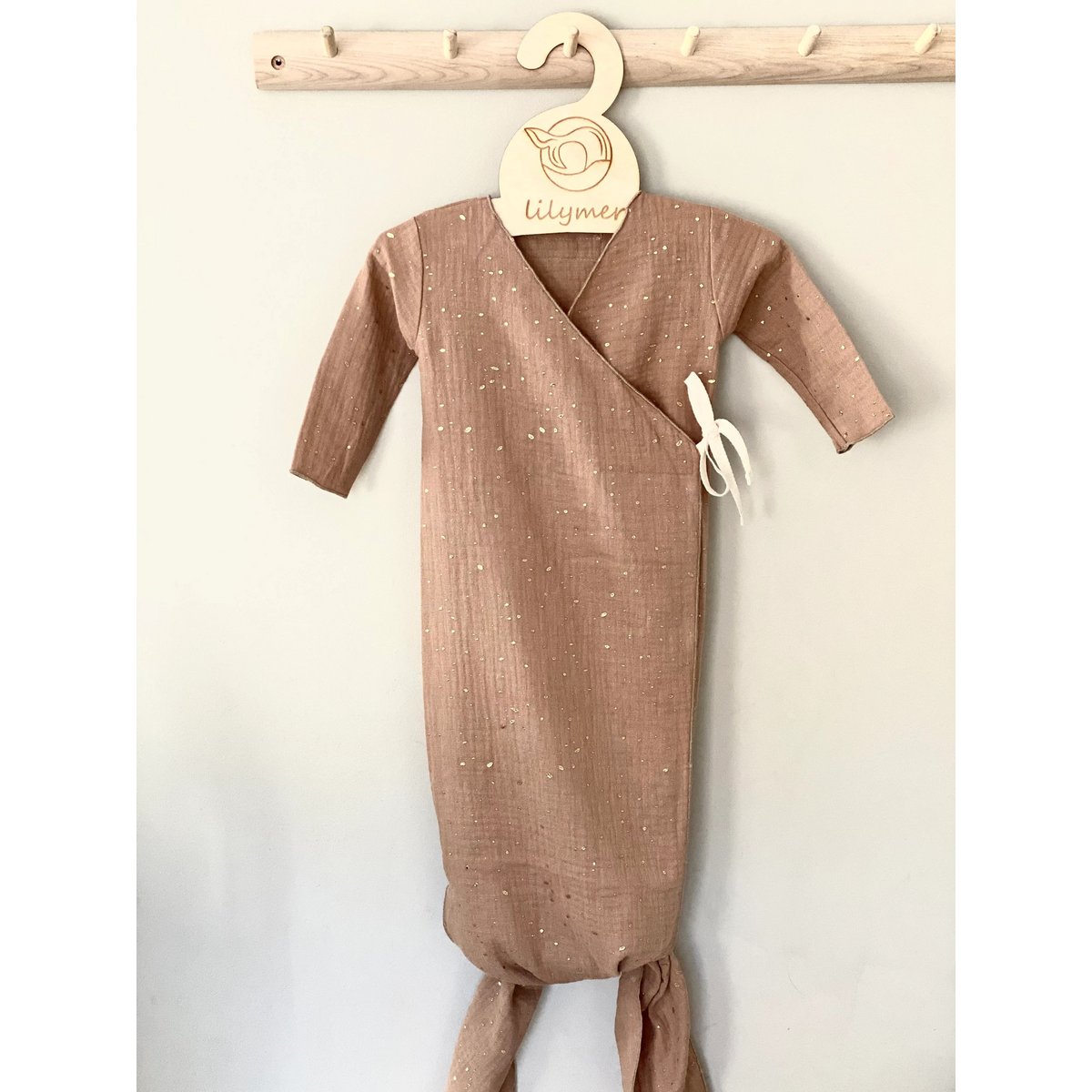 100 %, Oeko -TEx, vestido de kimono de bebé de muselina orgánica, vestido de recién nacido, traje de recién nacido, saco de dormir para recién nacidos