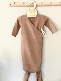 100 %, Oeko -TEx, Organic Muslin Baby Kimono-kjole, Newborn-kjole, Newborn-outfit, Newborn sovesæk