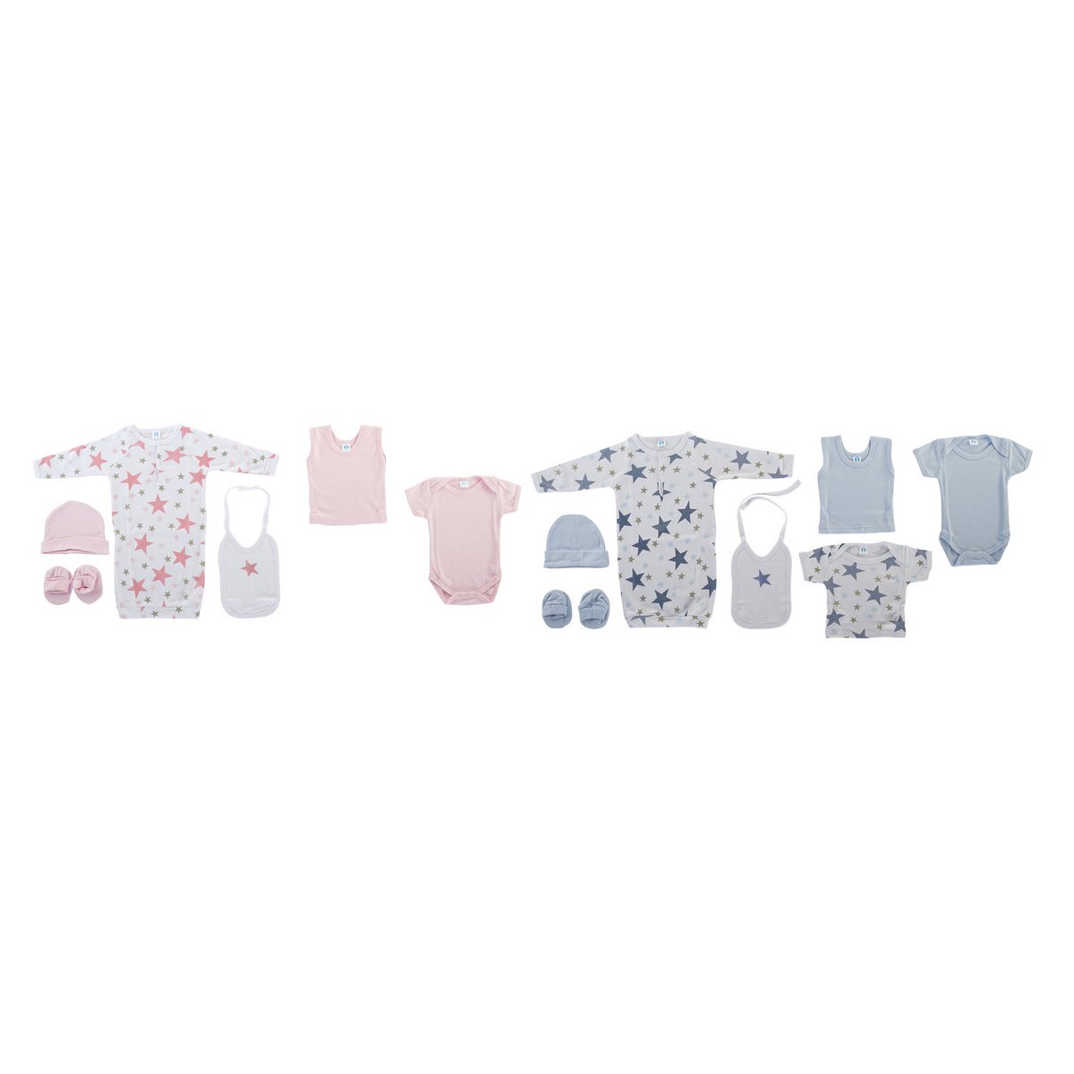 BEBE SET 7 ALGODON 33X30 0-6 MESES ESTRELLAS 2 SUR BE169983