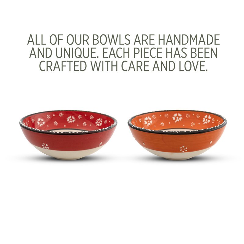 Set di ciotole decorative in ceramica da 2/4- 12 cm fatte a mano