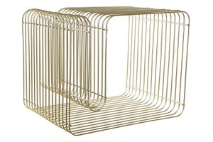 METAL MAGAZINE RACK 50X40X39 GOLDEN MB183635