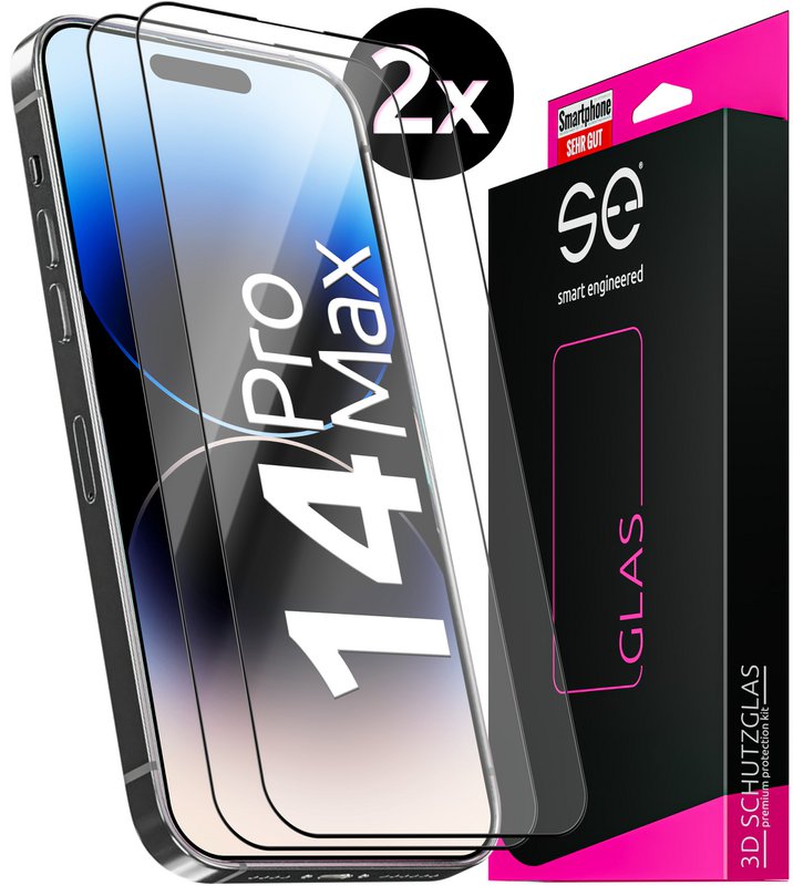 2x se® 3D gehard glas Apple iPhone 14 Pro Max