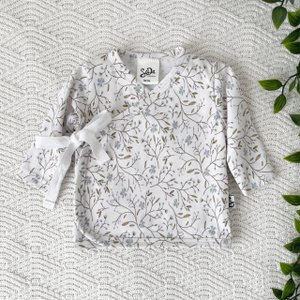 Overslag Shirt Flower Khaki