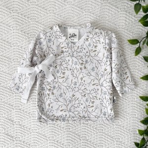 Overslag Shirt Flower Khaki