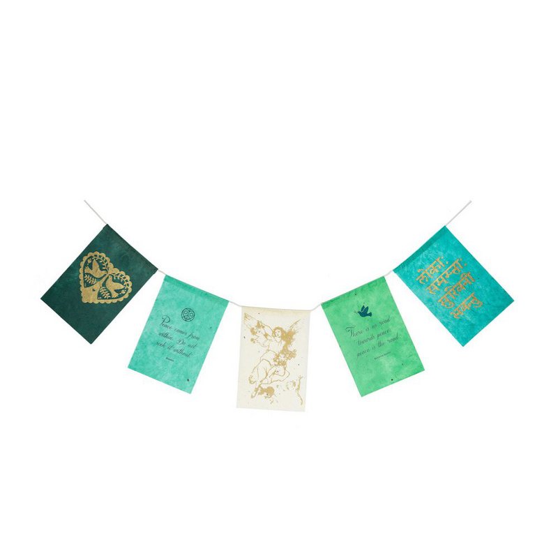 Wishing flags | Peace | Greeting Card