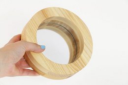 Spiegel-Set, Holz-Wandspiegel-Set 3-tlg