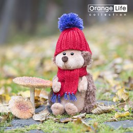 Jouet doux, vie - picoter le hérisson en Red Hat (18 cm)