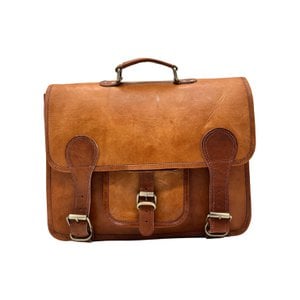 Genuine goat leather satchel measures 39cm MANISHA