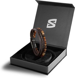 Læderarmbånd "Stone"