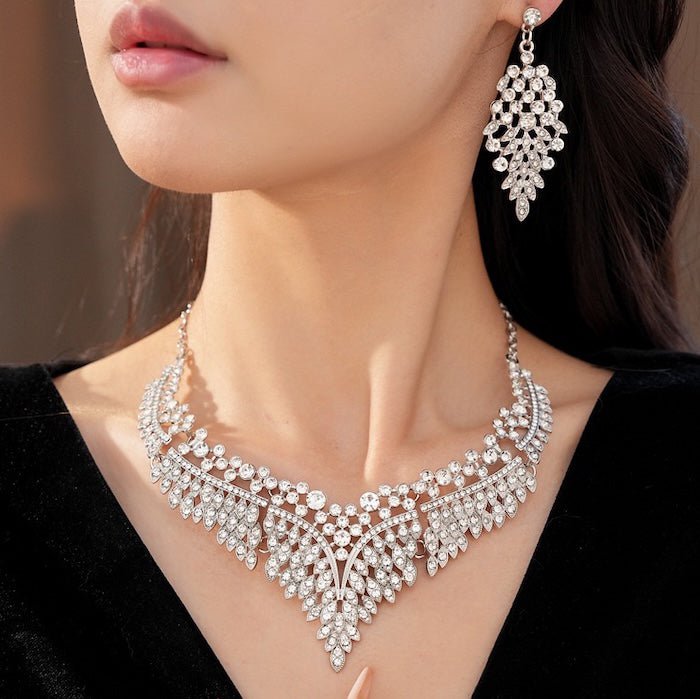 Grand Cascade Crystal Bridal Jewelry Set