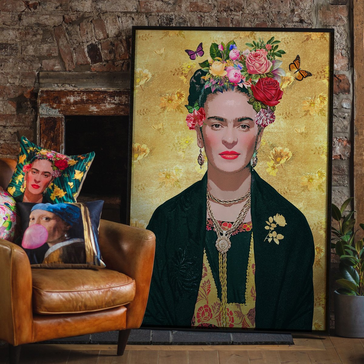 Frida Kahlo stampa oro