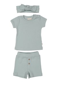 GOTS Labelled Organic Cotton Ribbed 3Pcs Set,T-shirt,Bandana
