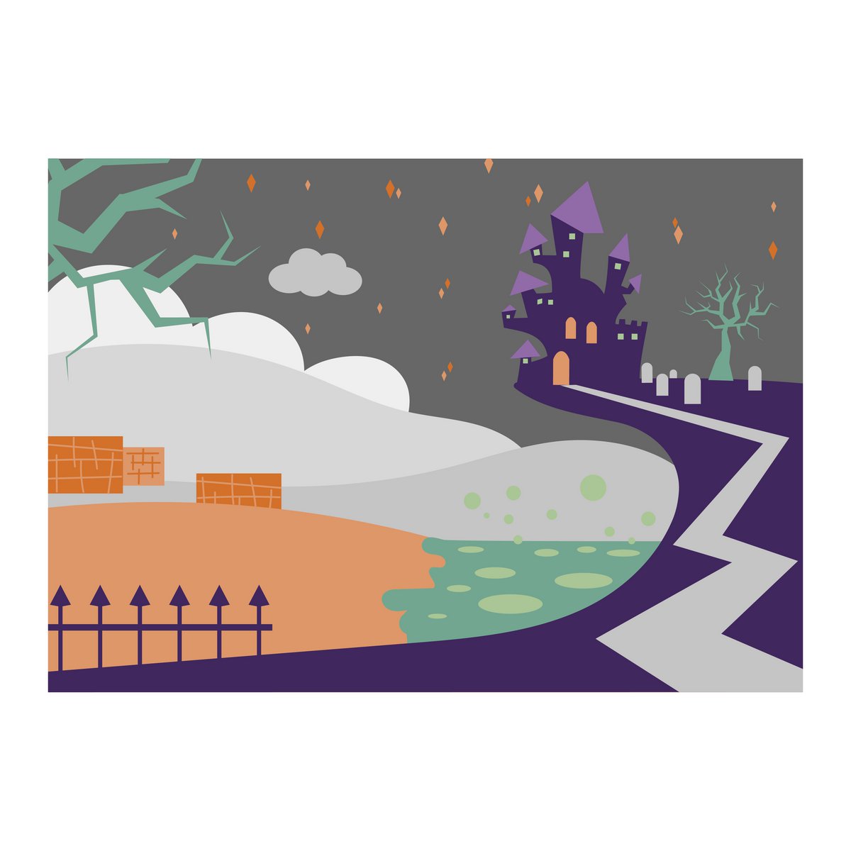 PEGATINAS DE PAPEL REPOSICIONABLES - HALLOWEEN - 2 - 8 cm - 240 uds - Colores surtidos