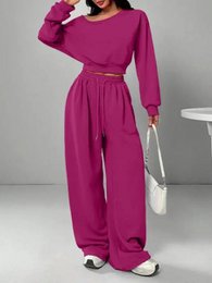 Damesmode slim-fit off-the-shoulder navel effen kleur casual broekpak