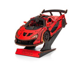 Eco Wood Art (EWA) DIY 3D Mechanical Model Racing Car Rot, 4073, 21x9,5x 5,7 cm