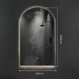 LED badeværelsesspejl Lumoire Serenity 45x100 cm