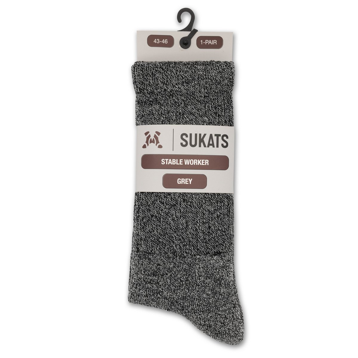 Sukats® 3 or 6 Pairs of Norwegian Work Socks | Stable Worker | Gray | Multiple sizes