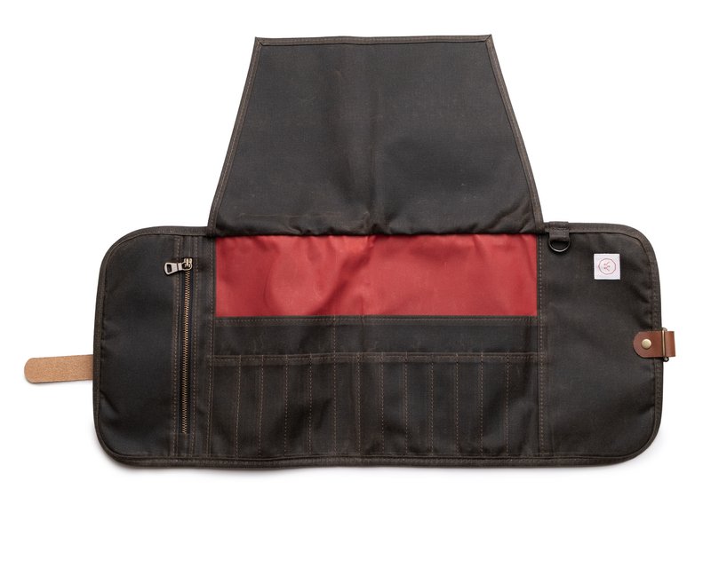 Stor voksede lærredskunstner Pencil Roll Up Case, stofblyantholder til kunstnere, kunstbutik gave