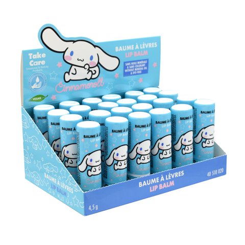 Cinnamoroll Lot 24 Teile Lippenbalsam, Lippenpflege, Duft, Geschmack, Erdbeer, Süßigkeiten, Flüssigkeitszufuhr, Kinder, Veganer, 5 g, passen