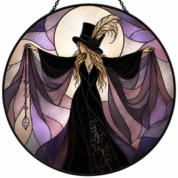 Von Stevie Nicks inspirierter Sonnenfänger im Buntglas-Stil – limitierte Auflage | 16 cm (Vorbestellung)