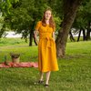 Kurzärmliges Obi-Wickelkleid Milly