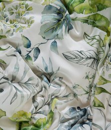 Satin sengesæt Flora Costera