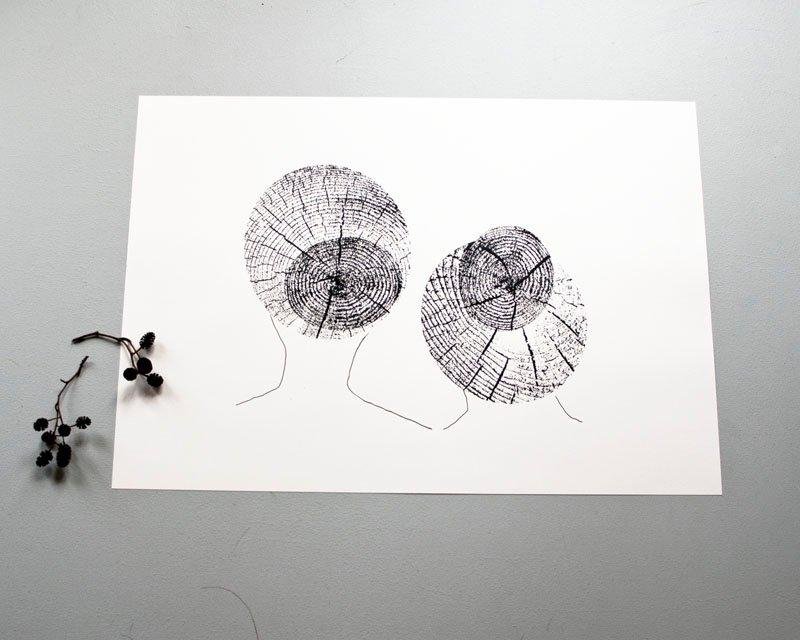 Søstre - serigrafi