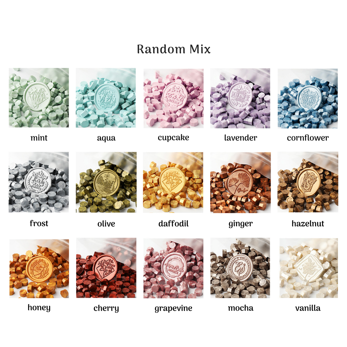 Lakzegelkralen in glazen pot x10 Pack - Bestseller, envelopzegel, lakzegel, briefpapier, hobby's