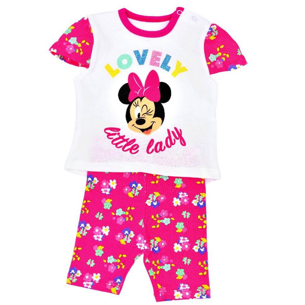 2 pcs. Disney Minnie Mouse Summer Set for Girls, Dark Pink