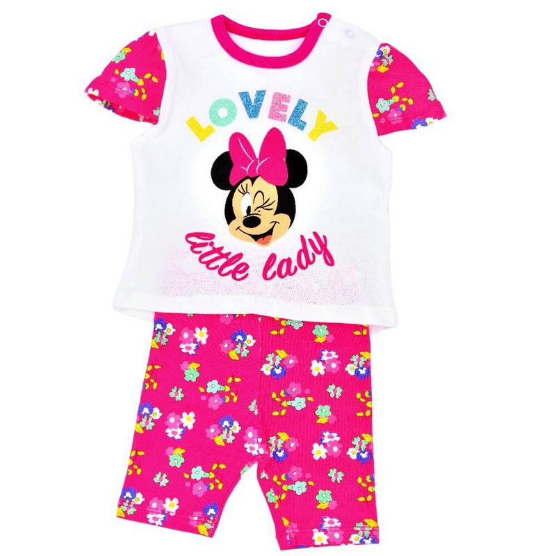 2 pcs. Disney Minnie Mouse Summer Set for Girls, Dark Pink