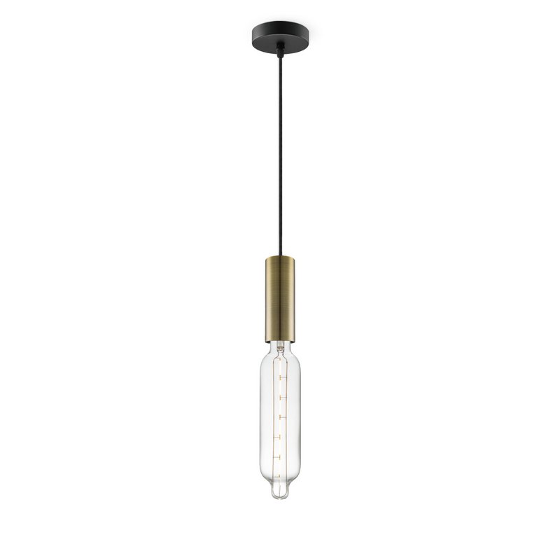 Home Sweet Home hanging lamp bronze Saga Tube - G78 - dimmable E27 clear