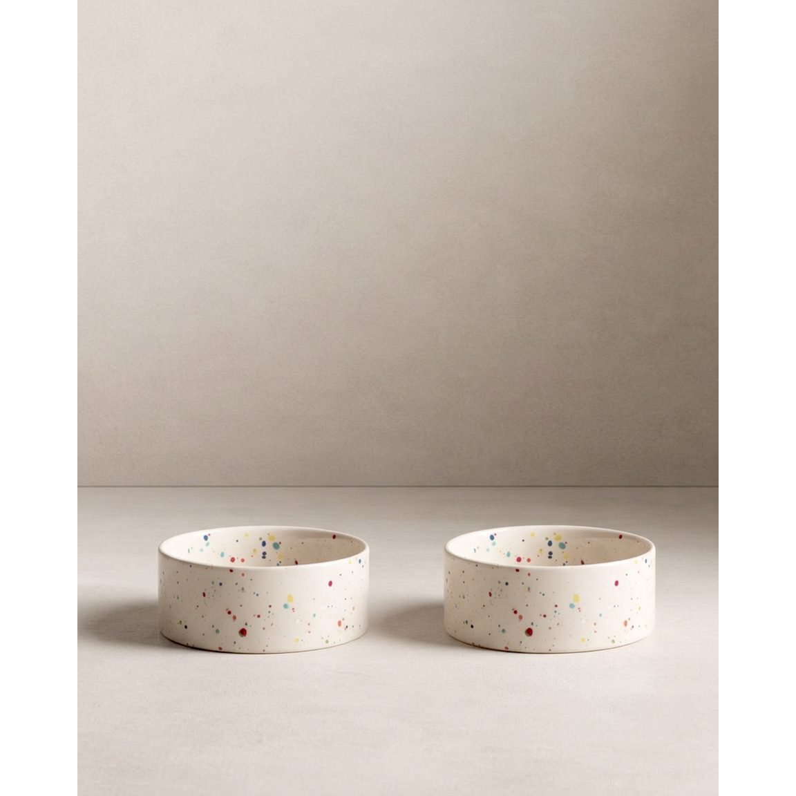 New Party Pet Bowl 14cm Set 2 White