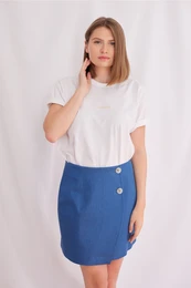 Falda de cartera azul