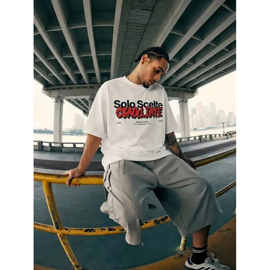 T-Shirt Bad Chose Bianca 200gr Oversize Cotone Made in Italy